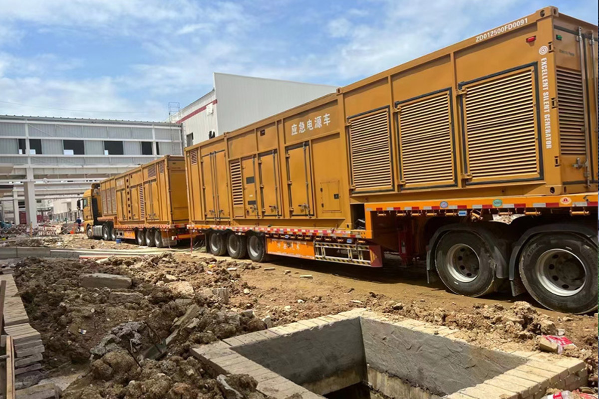 东台发电机租赁施工现场