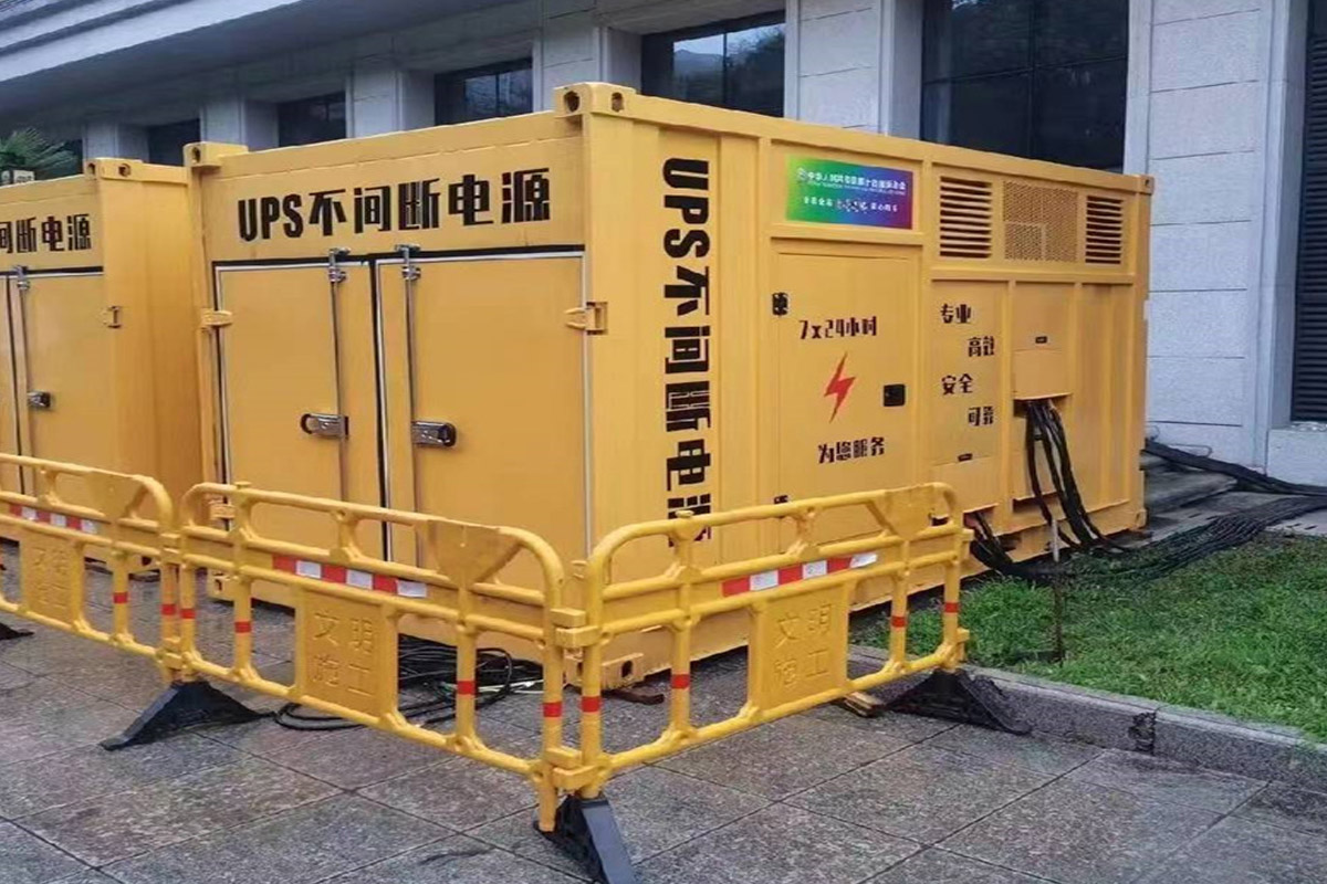 东台发电机租赁施工现场
