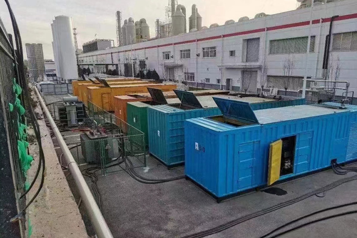 东台发电机租赁施工现场