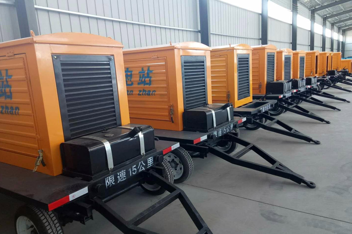 东台发电机租赁施工现场