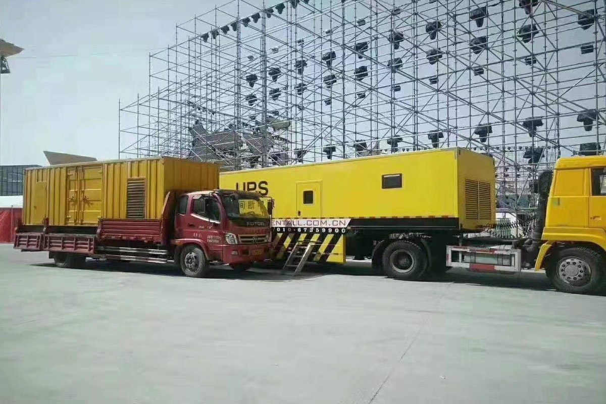 东台发电机租赁施工现场